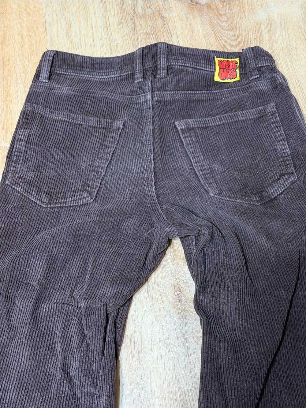 Gymbro Brown Corduroy Pants Size 27 Wide Leg 100% Cotton Y2K Skater Unisex - Picture 4 of 15